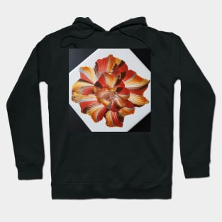 Vibrant Metallic Abstract Flower Hoodie